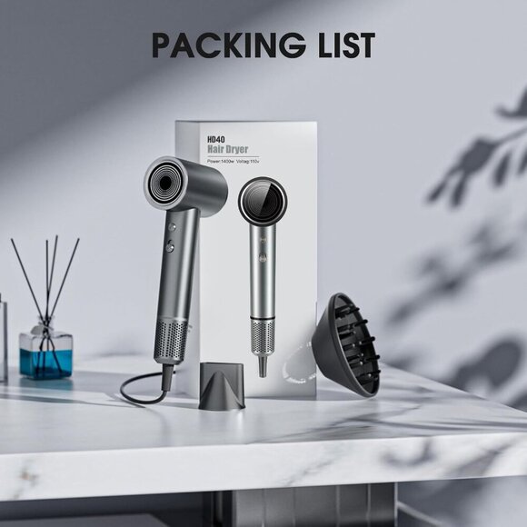 Hair Dryer, Professional Ionic Hair Dryer for Fast Drying, High Speed Hair Blow - Picture 2 of 8